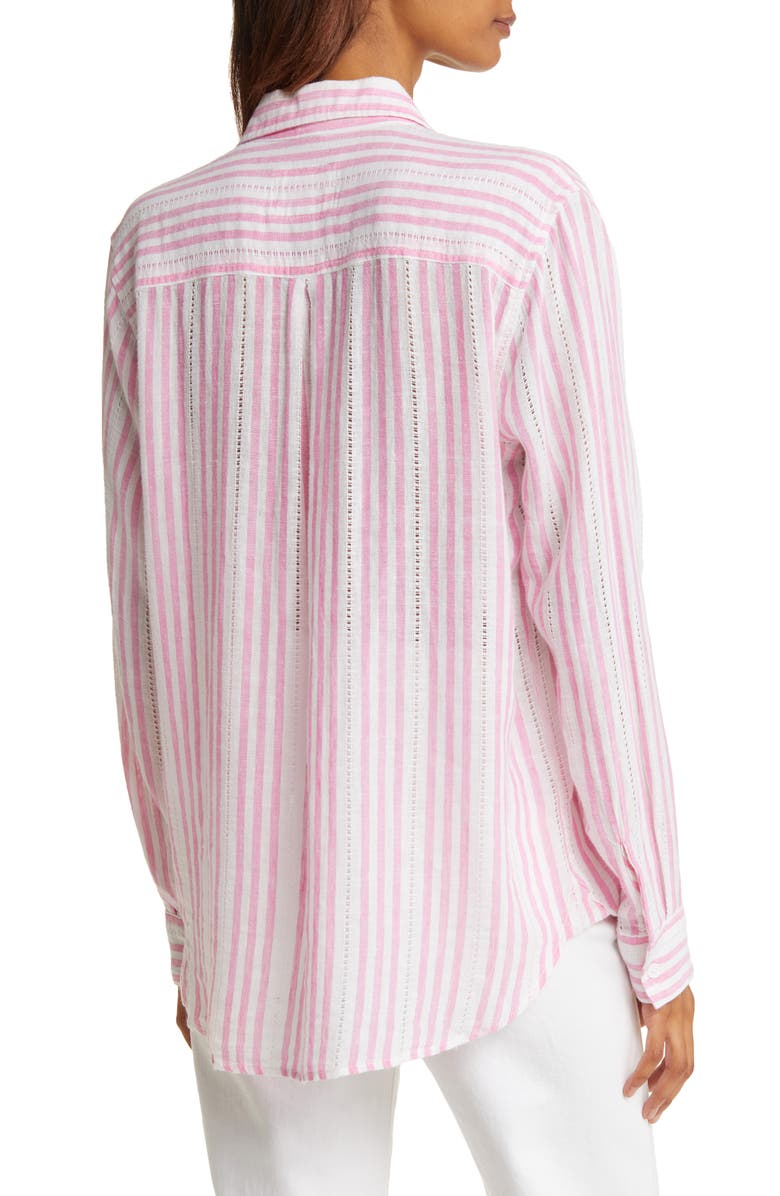 Rails Charli Stripe Linen Blend Shirt, Alternate, color, 