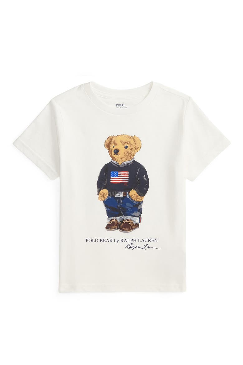 Kids' Polo Bear Graphic T-Shirt, Main, color, WHITE CORE BEAR
