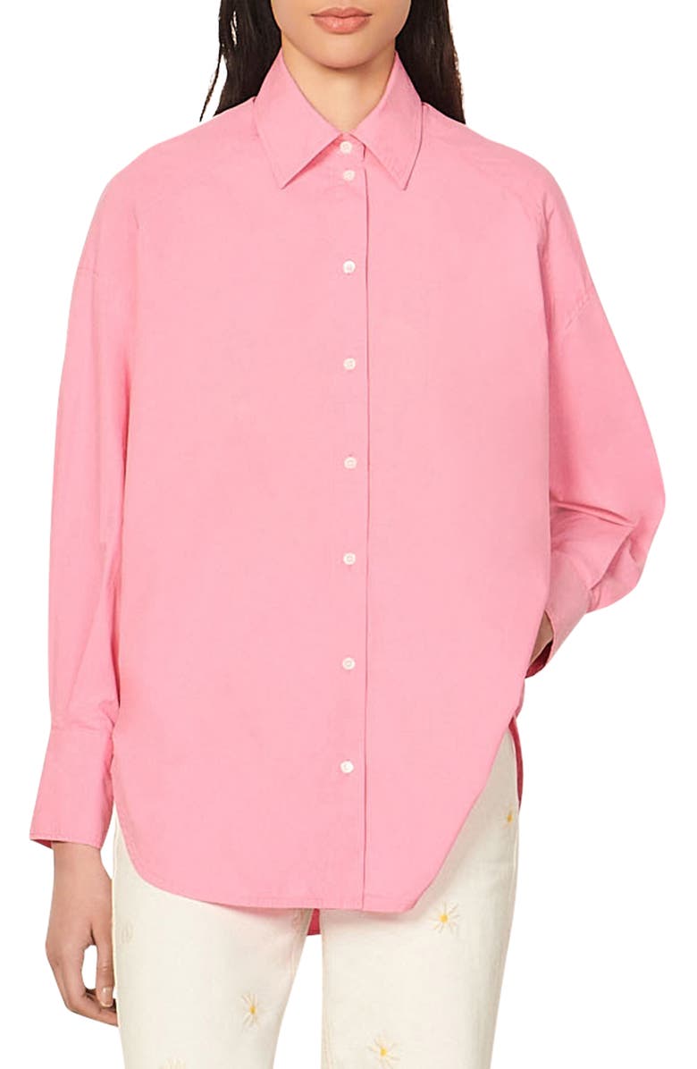 SANDRO Adriana Button-Up Shirt, Main, color,
