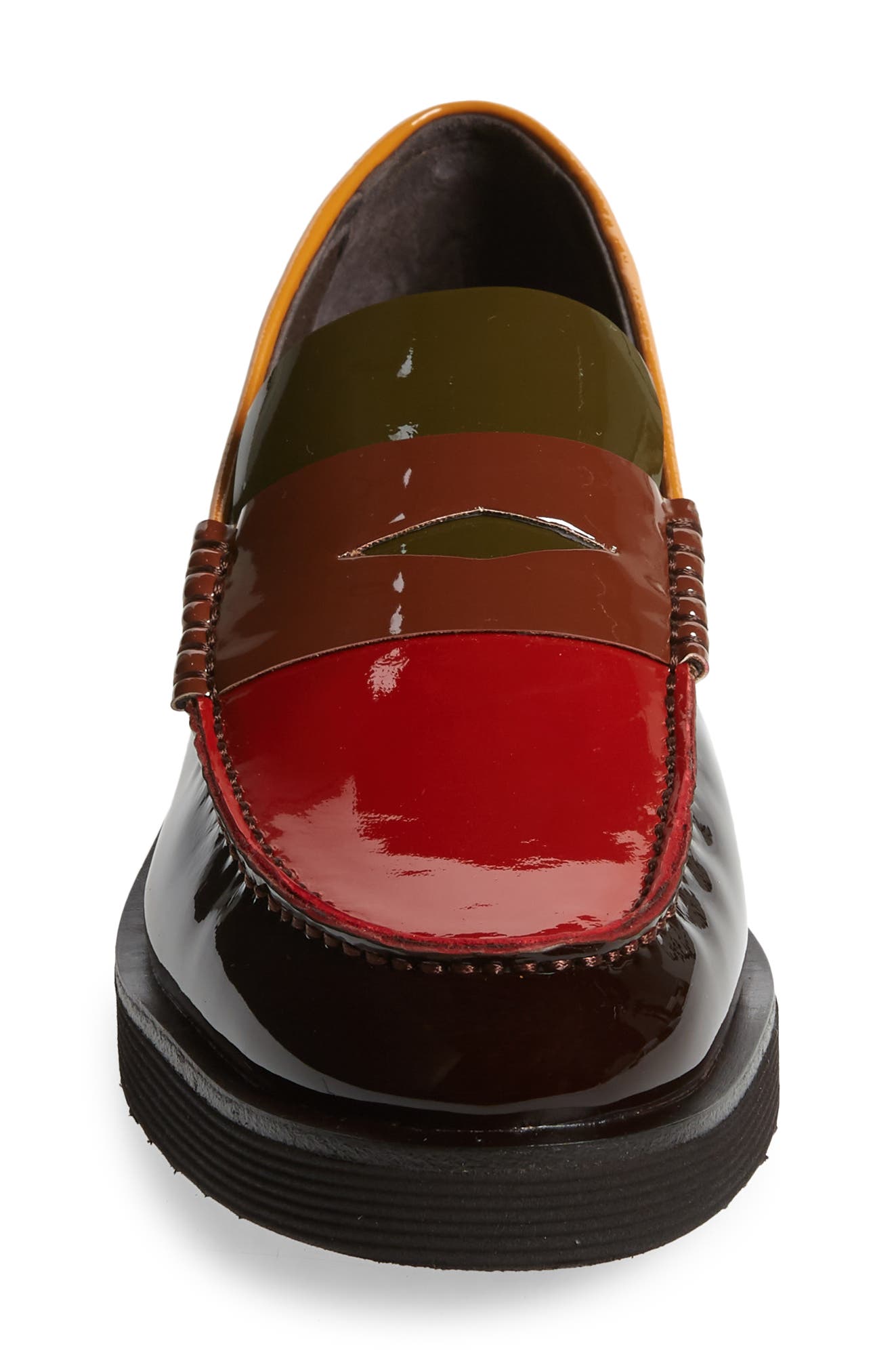 Lenna Penny Loafer, Alternate, color, DARK PATENT MULTI