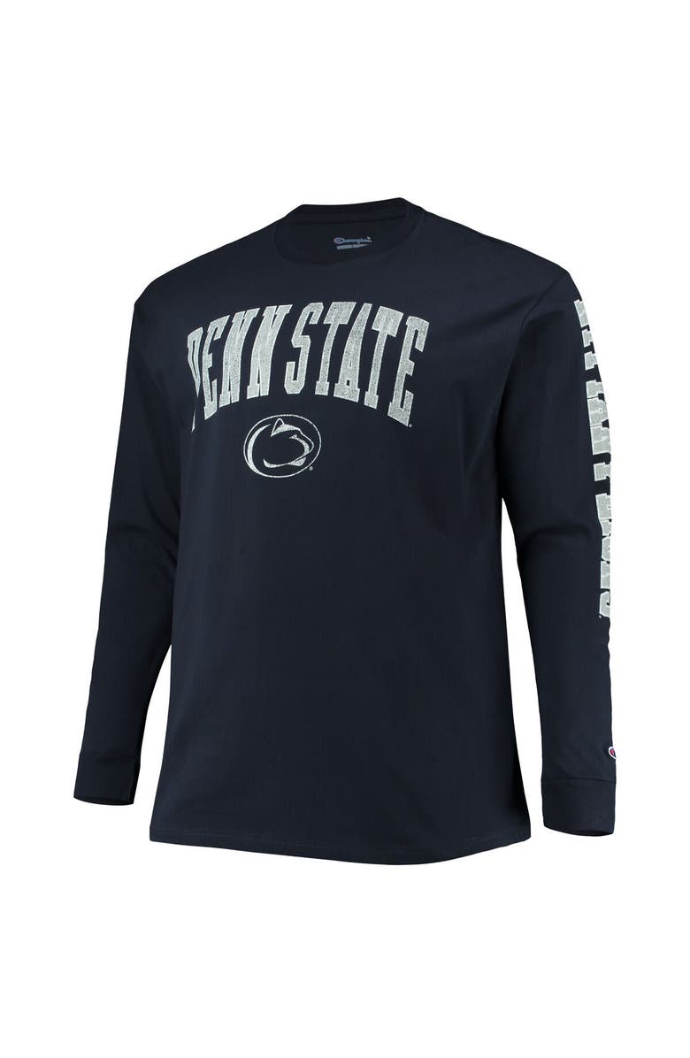 Champion Men's Champion Navy Penn State Nittany Lions Big & Tall 2-Hit Long Sleeve T-Shirt, Alternate, color, 