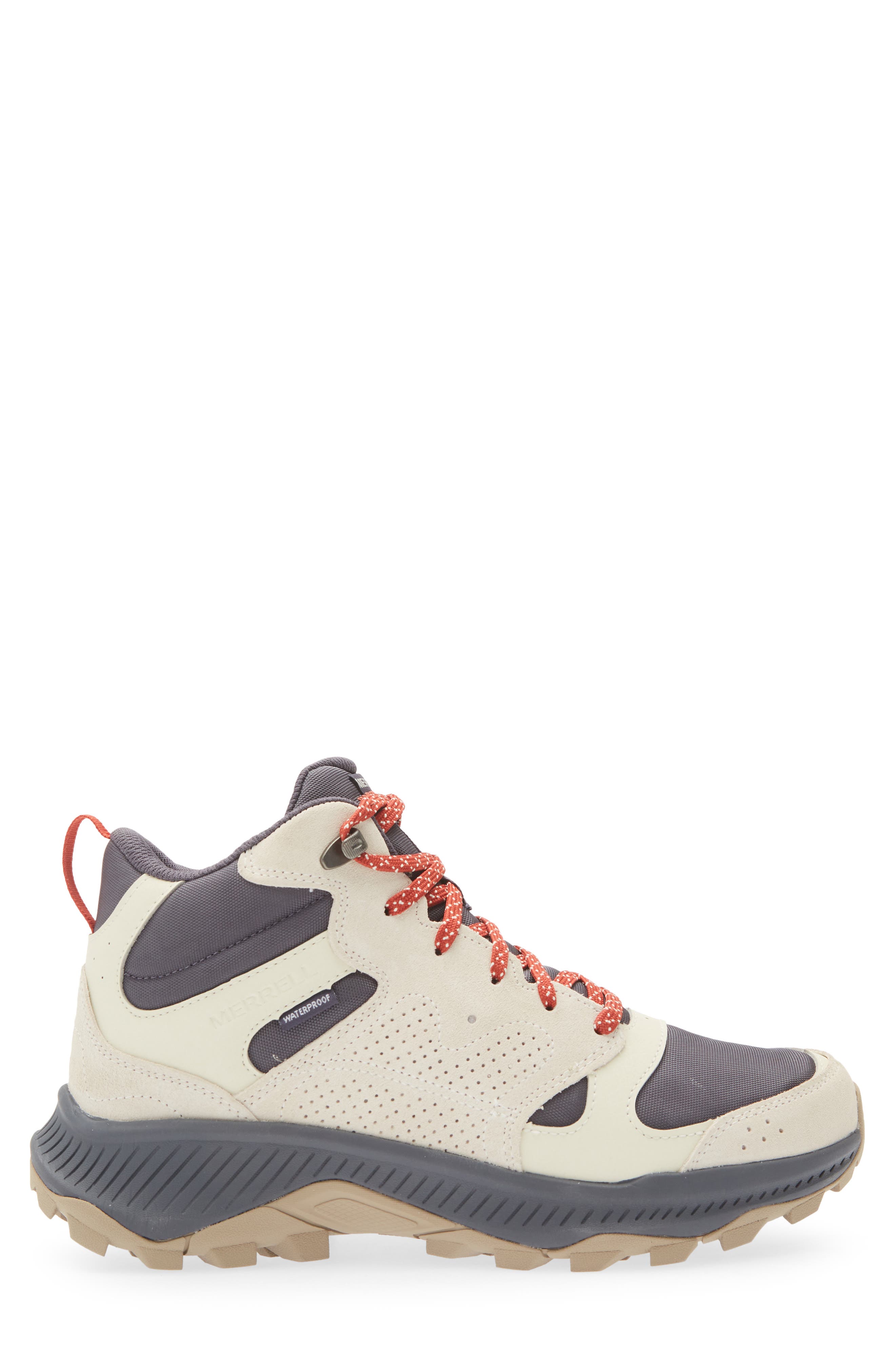 Merrell Tempo Sol Waterproof Mid Top Hiking Boot, Alternate, color, Stucco/ Comet