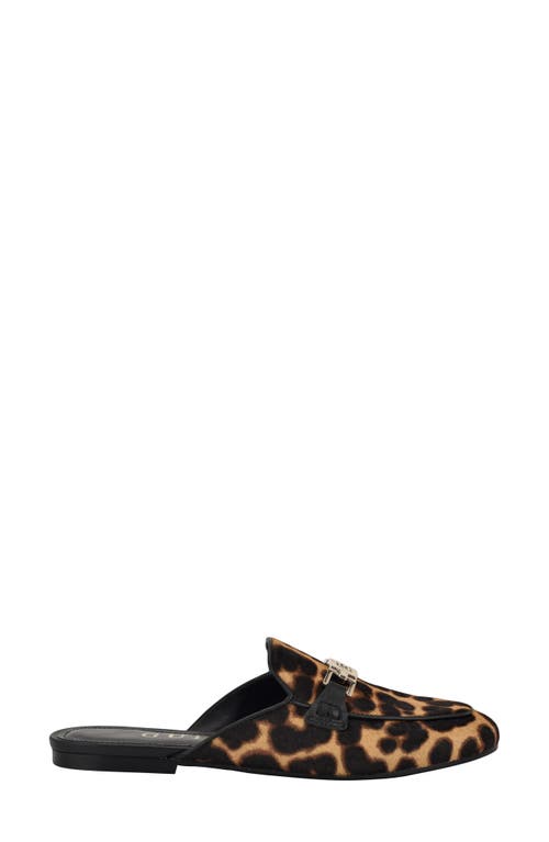 Guess Bommy Genuine Calf Hair Mule In Animal Print