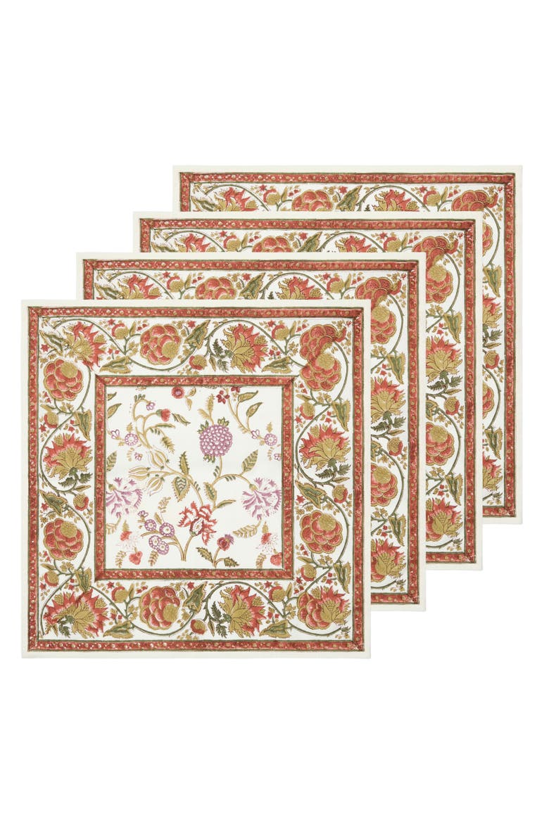 Louise Napkins - Set of 4, Main, color, Multicolor 20" x 20"