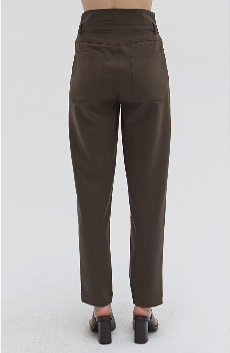 CRESCENT Seam Detailed Pants, Alternate, color, Espresso