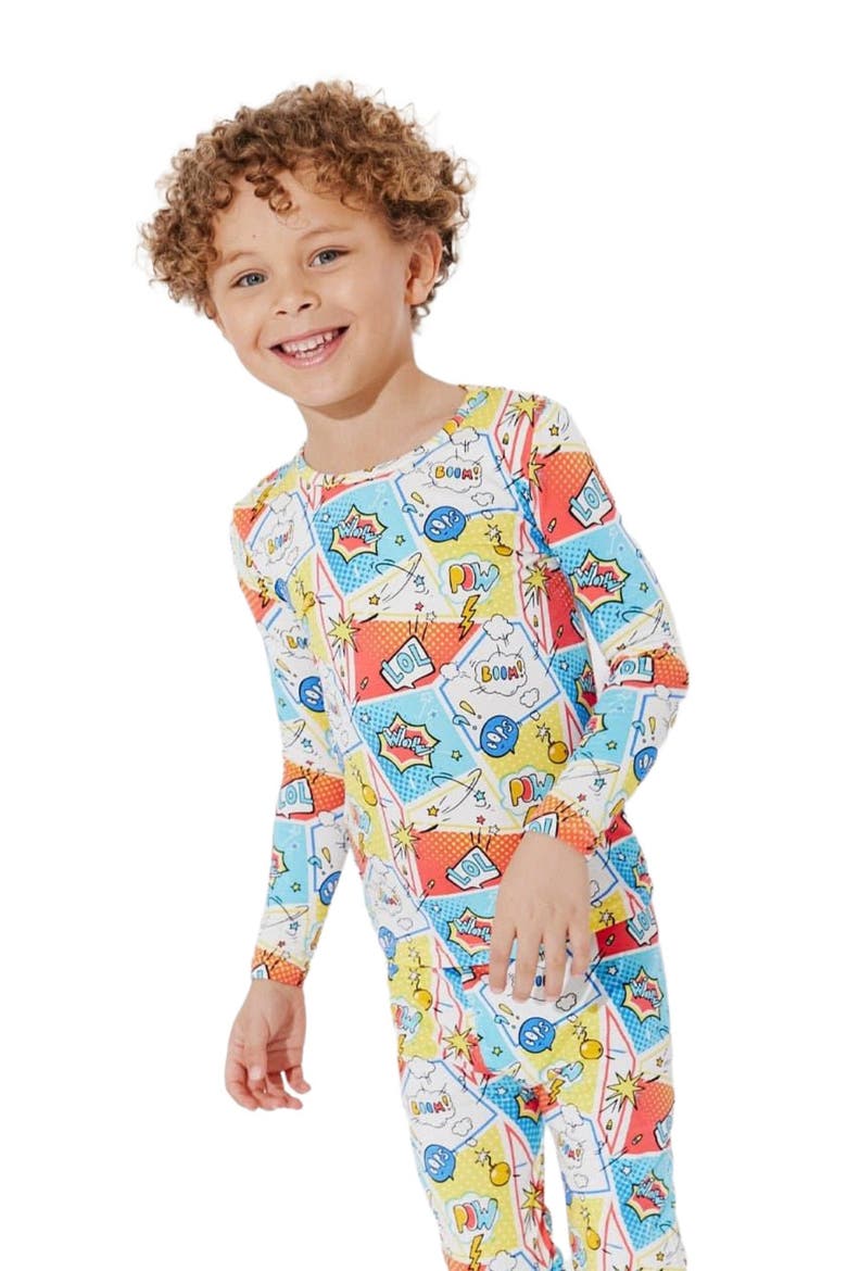 Kids' Comic Hero Set of 2 Piece Pajamas, Alternate, color, Comic Hero