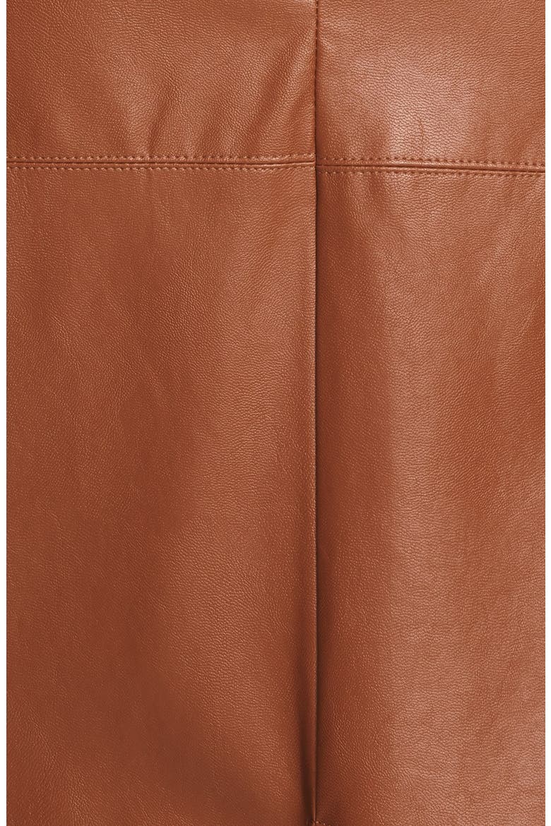 Faux Leather Pencil Skirt, Alternate, color, BEIGE