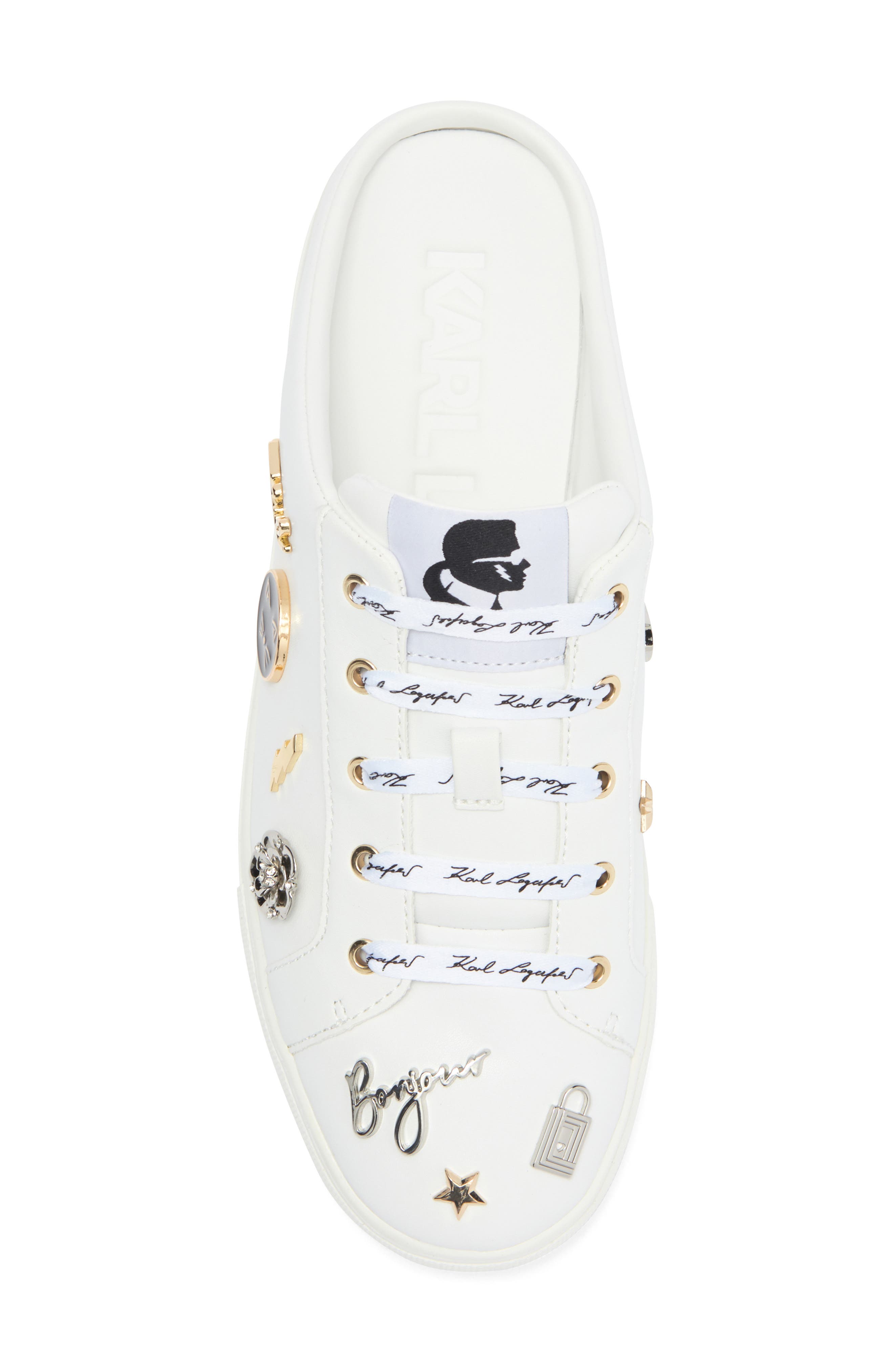 KARL LAGERFELD PARIS Cordelia Sneaker Mule, Alternate, color, Bright White