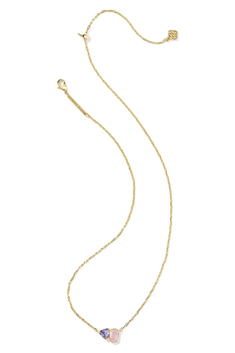 Tatum Pendant Necklace, Alternate, color, GOLD PURPLE MIX