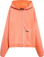 NAHMIAS Distressed Cotton Fleece Zip Hoodie