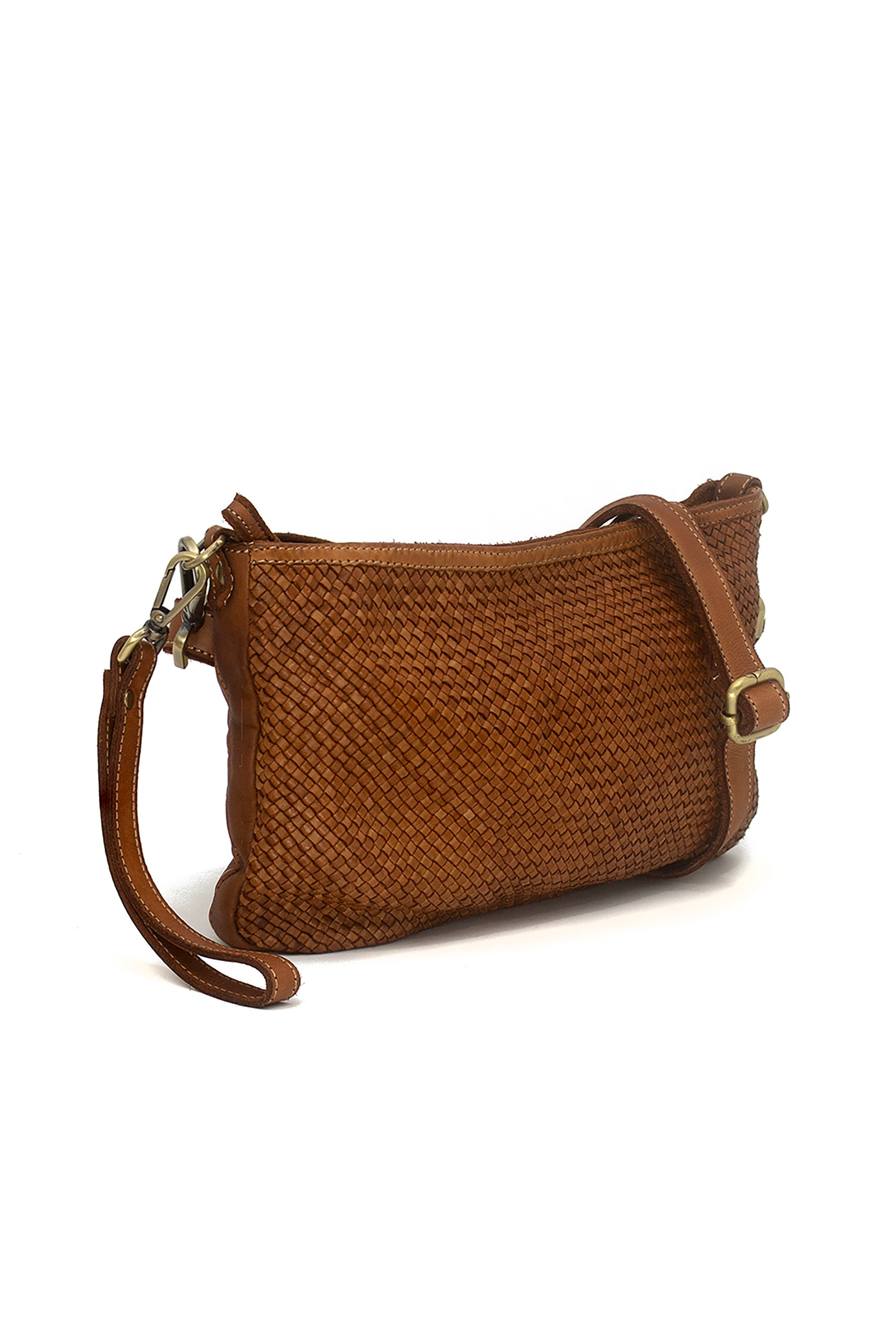 Bolsa Nova Laura Woven Crossbody, Alternate, color, Cognac