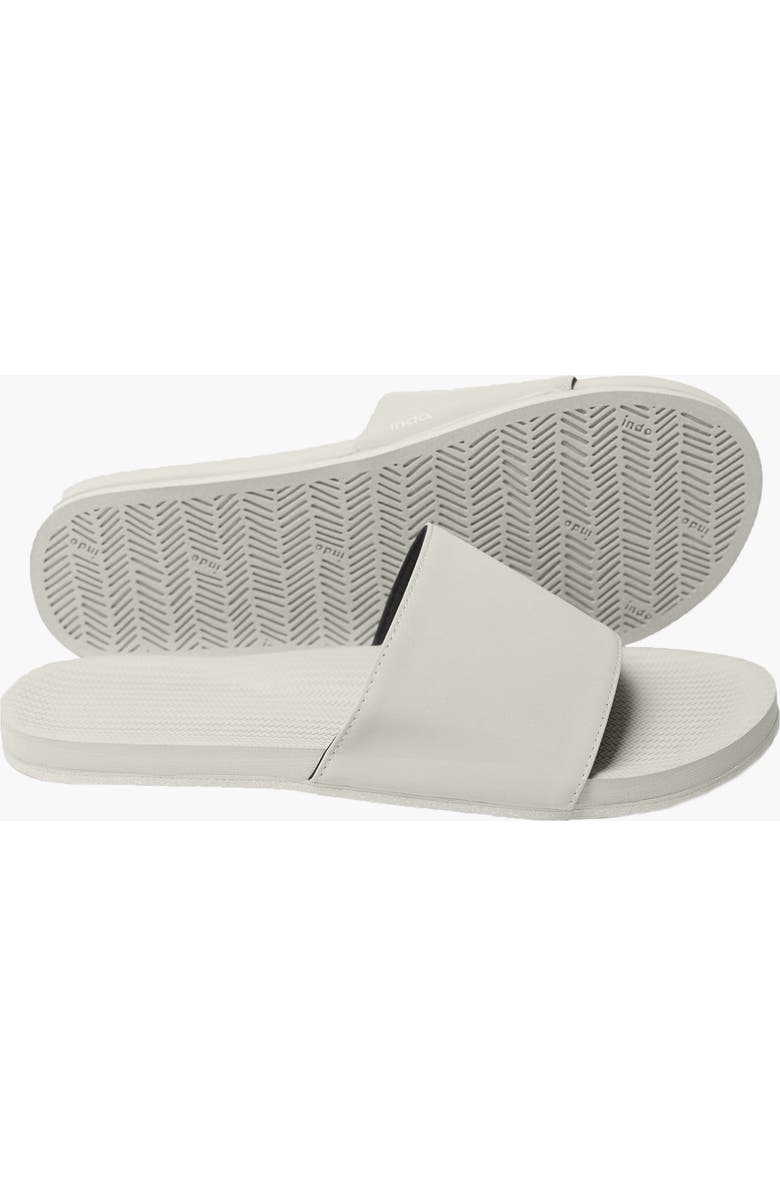 Indosole Responsibly-Made Sneaker Sole Slide Sandals, Alternate, color, Sea Salt / Sea Salt Sole