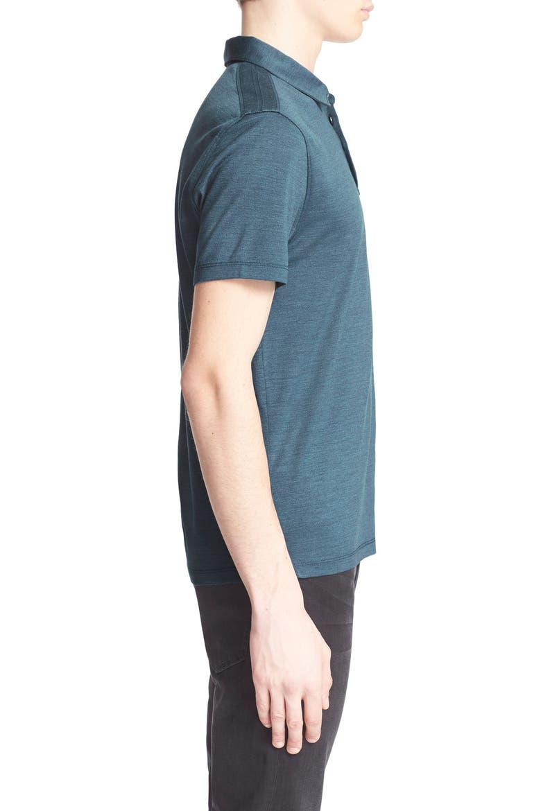 Collection 'Hampton' Silk & Cotton Polo, Alternate, color, SAPPHIRE