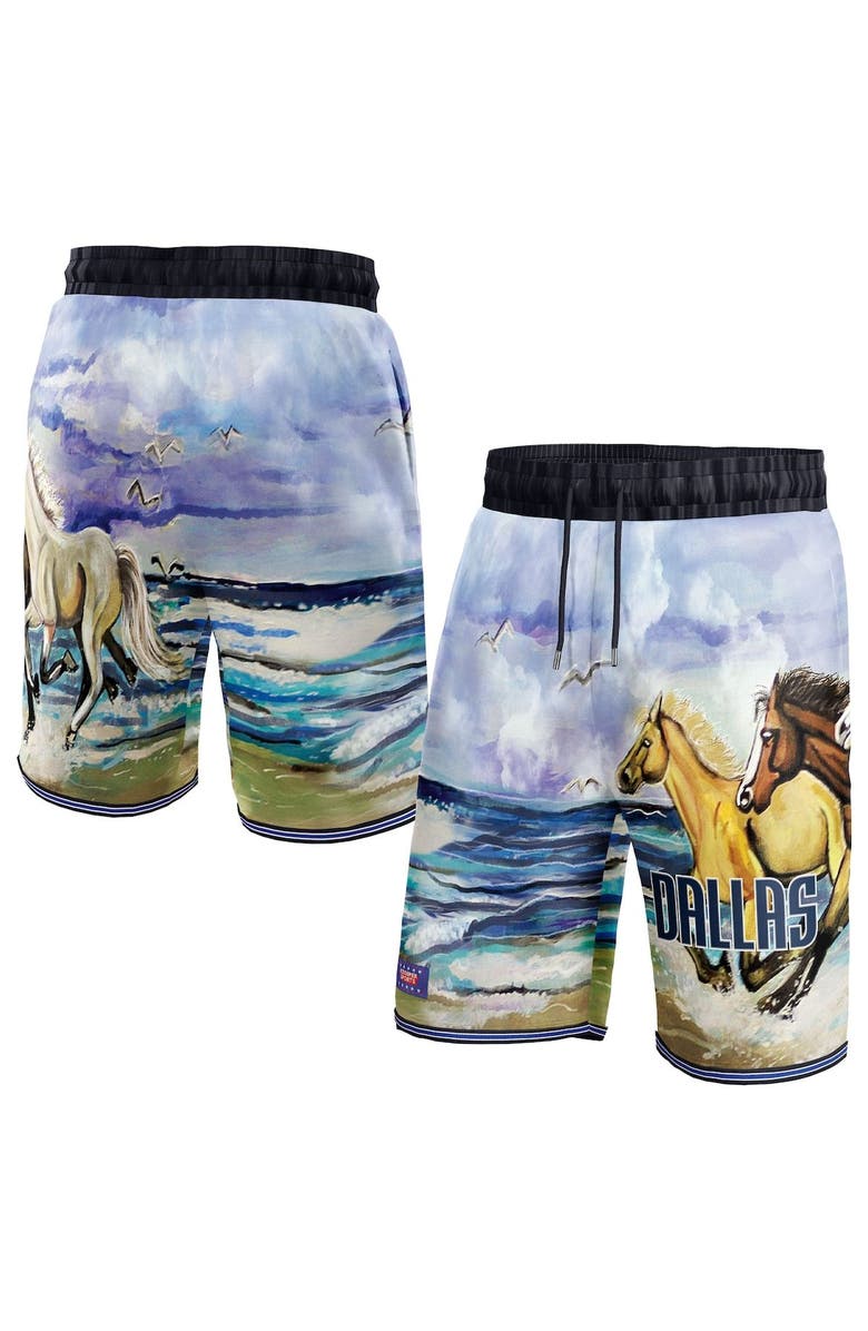 NBA X KIDSUPER Unisex NBA & KidSuper Studios by Fanatics Blue Dallas Mavericks Hometown Shorts, Main, color, Blue