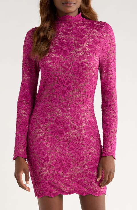 Long Sleeve Lace Minidress