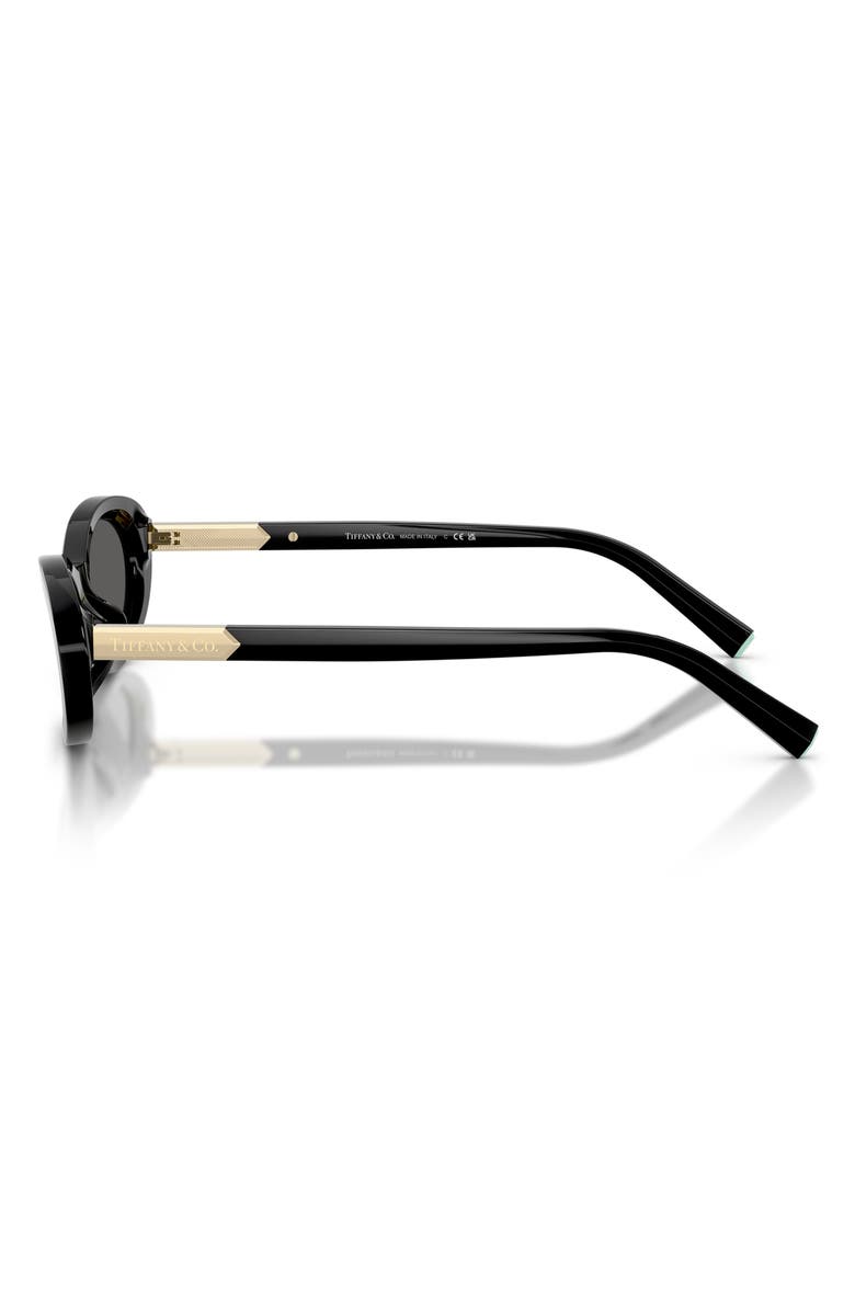 Tiffany & Co. 56mm Oval Sunglasses, Alternate, color, Black / Dark Grey