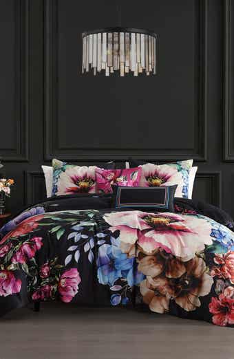Bebejan Black Night Poppies Reversible 5-Piece Comforter Set
