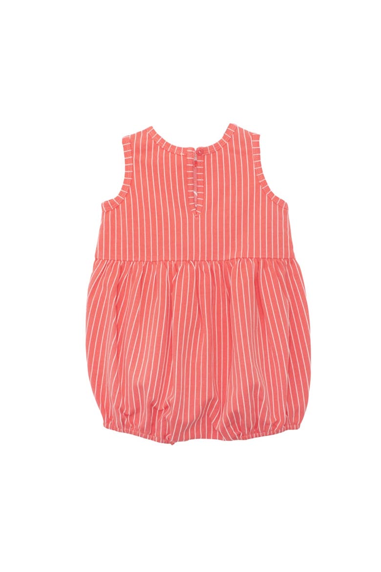 Striped Blossom Sleeveless Romper, Alternate, color, Red