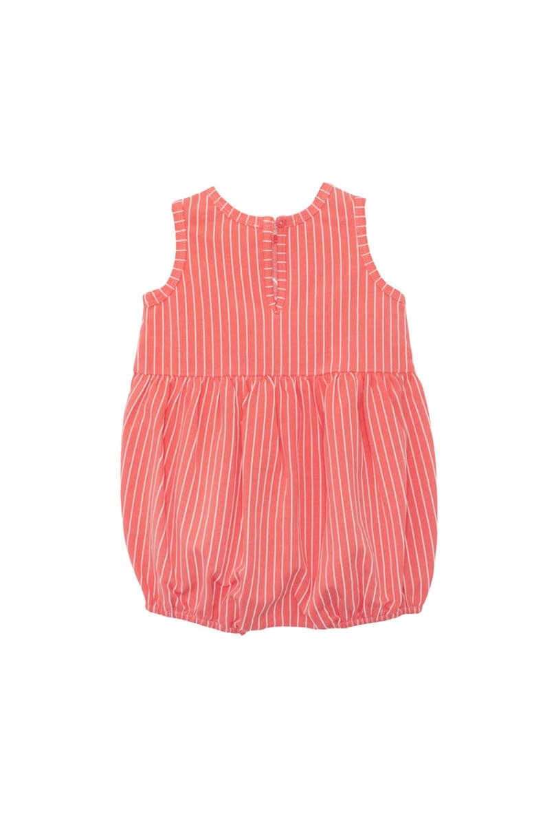 Mabel + Honey Striped Blossom Sleeveless Romper, Alternate, color, Red
