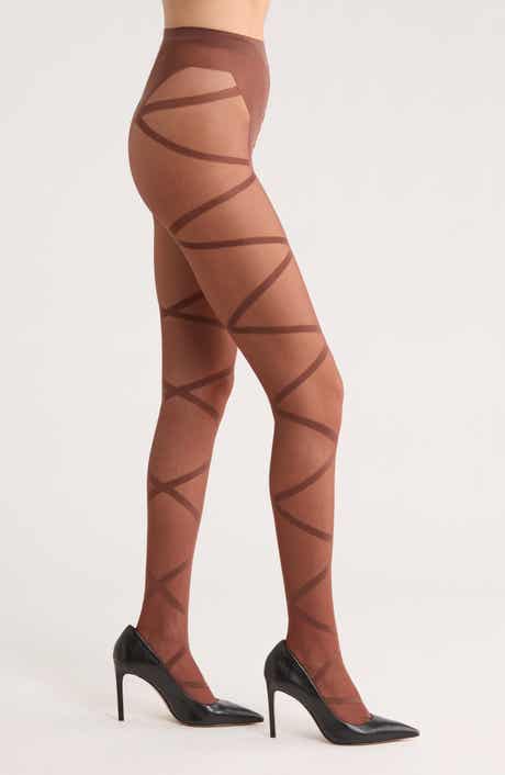 NORDSTROM RACK Lace Up Illusion Tights