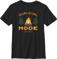 MINECRAFT Boys Minecraft Campfire Survival Mode T Shirt