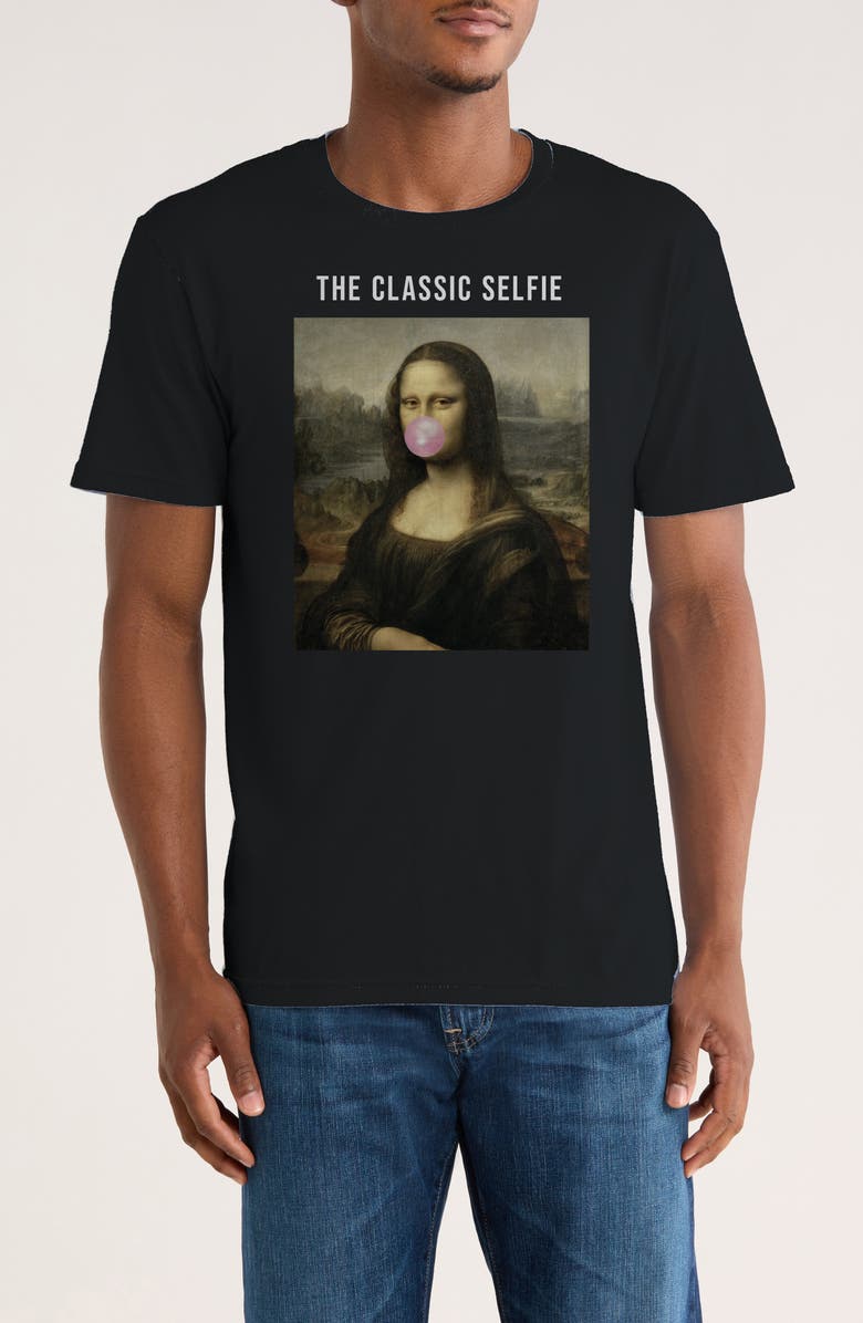 Monster Digital apoh Da Vinci Selfie Graphic T-Shirt, Main, color, Black