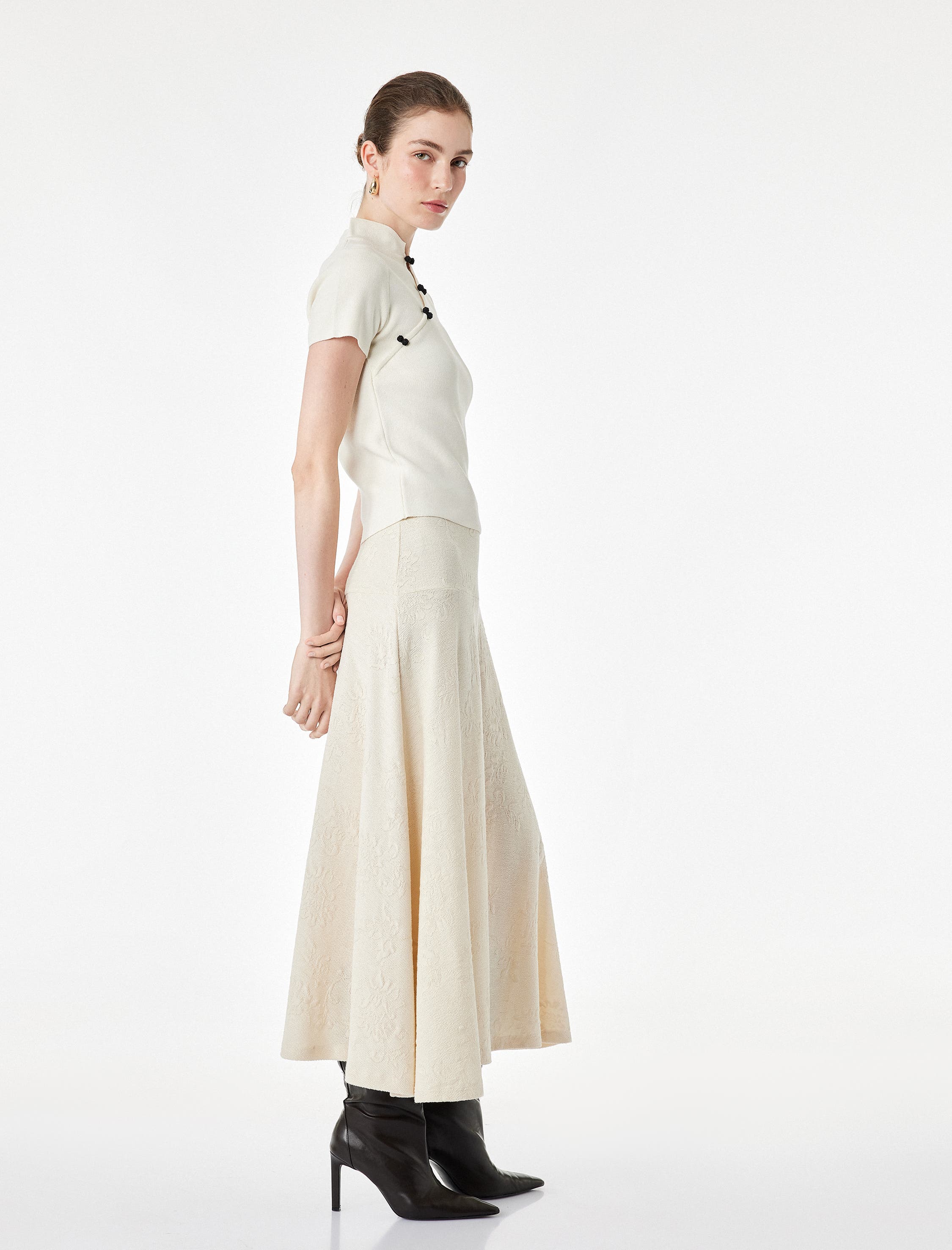 Koton Knit Qipao Top (Women) | Nordstrom
