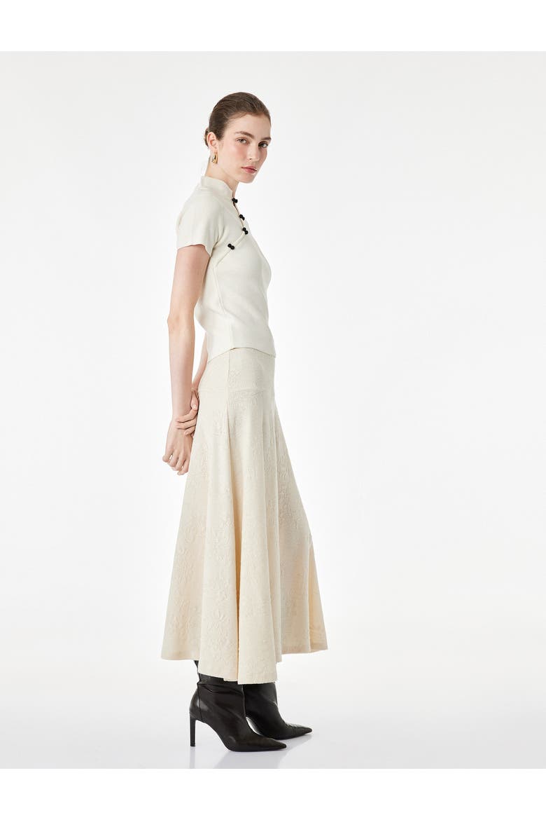 Knit Qipao Top, Alternate, color, cream