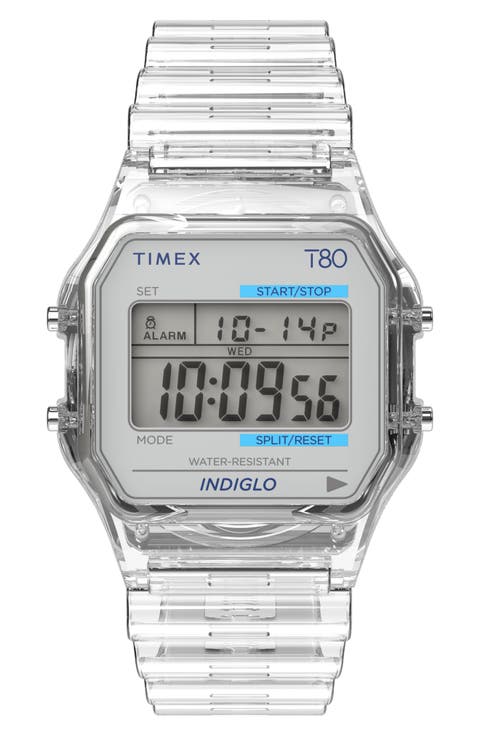 Timex T80 34mm Resin Strap Watch