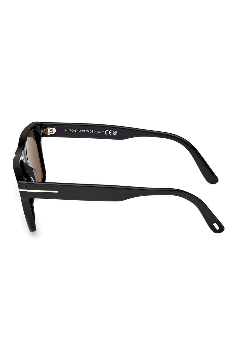 Calder 55mm Square Sunglasses (Nordstrom Exclusive), Alternate, color, SHINY BLACK ECO / SMOKE LENSES