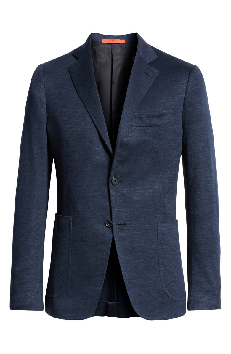 ISAIA Capri Wool, Silk & Linen Knit Sport Coat, Alternate, color, Navy
