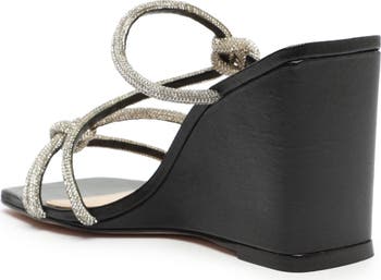 Lauryn Crystal Strappy Wedge Sandal