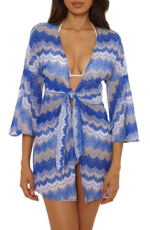 Santorini V-Neck Long Sleeve Cover-Up Tunic