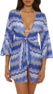 Becca Santorini V-Neck Long Sleeve Cover-Up Tunic