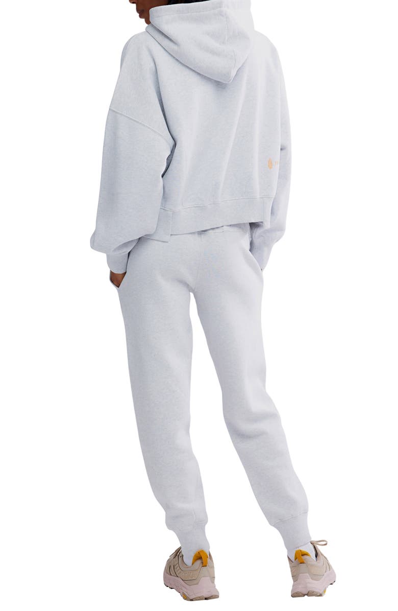 Free People FP Movement Undefeated Cotton Blend Hoodie & Jogger Set, Alternate, color, Light Heather Grey