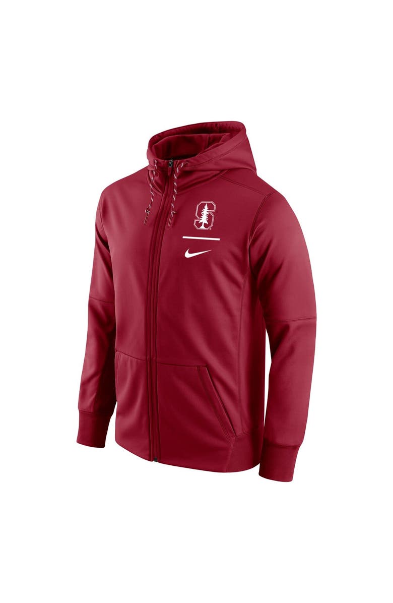 Nike Men's Nike Cardinal Stanford Cardinal Logo Stack Performance Full-Zip Hoodie, Alternate, color,