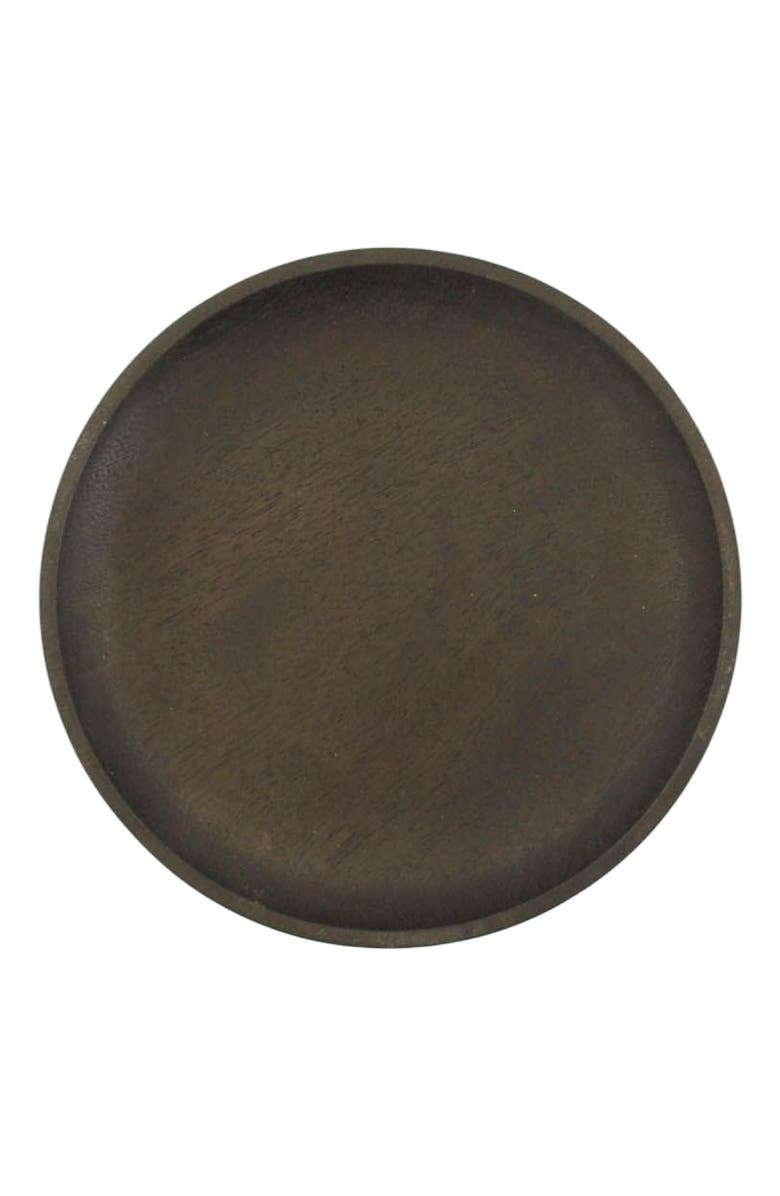 Chechen Wood Design Rosa Morada Wooden Small Plate, Main, color, Black