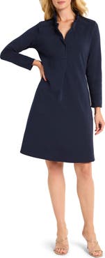 NIC+ZOE Ruffled Long Sleeve Knit Dress