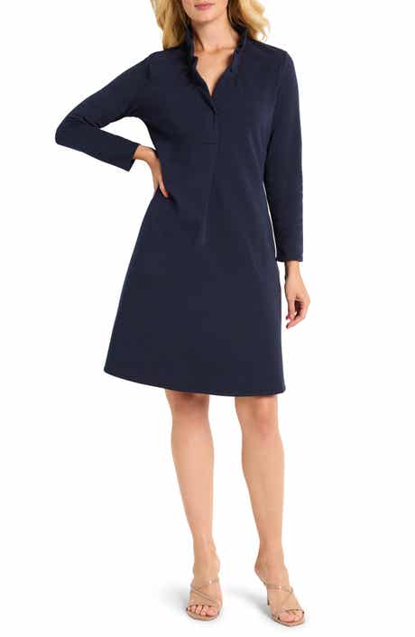 NIC+ZOE Ruffled Long Sleeve Knit Dress