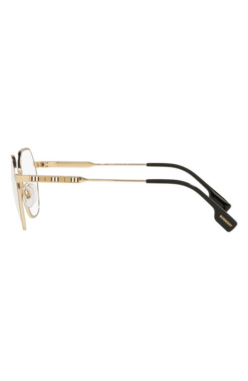 Burberry 54mm Irregular Blue Light Blocking Glasses In Gold