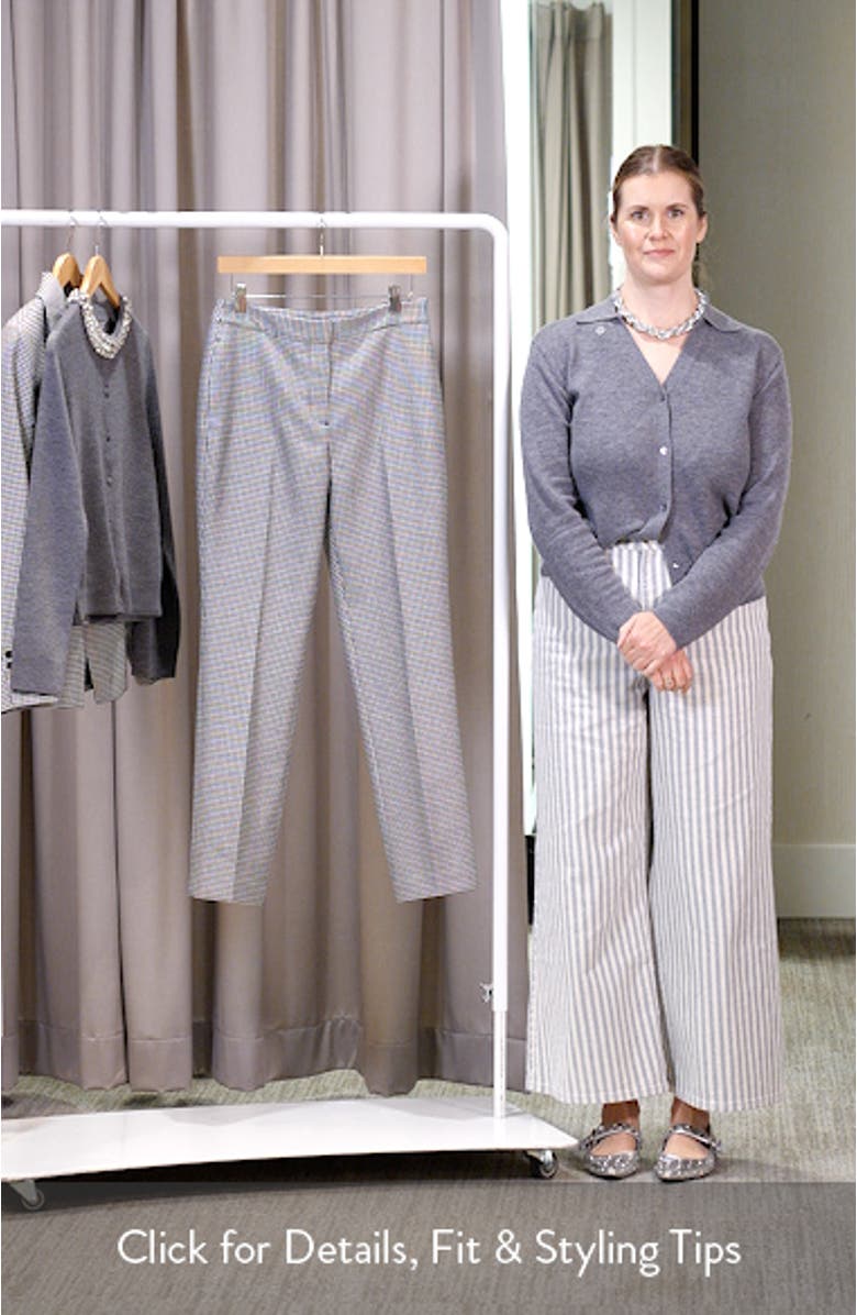 The Greta Wool Blend Check Pants, sales video thumbnail