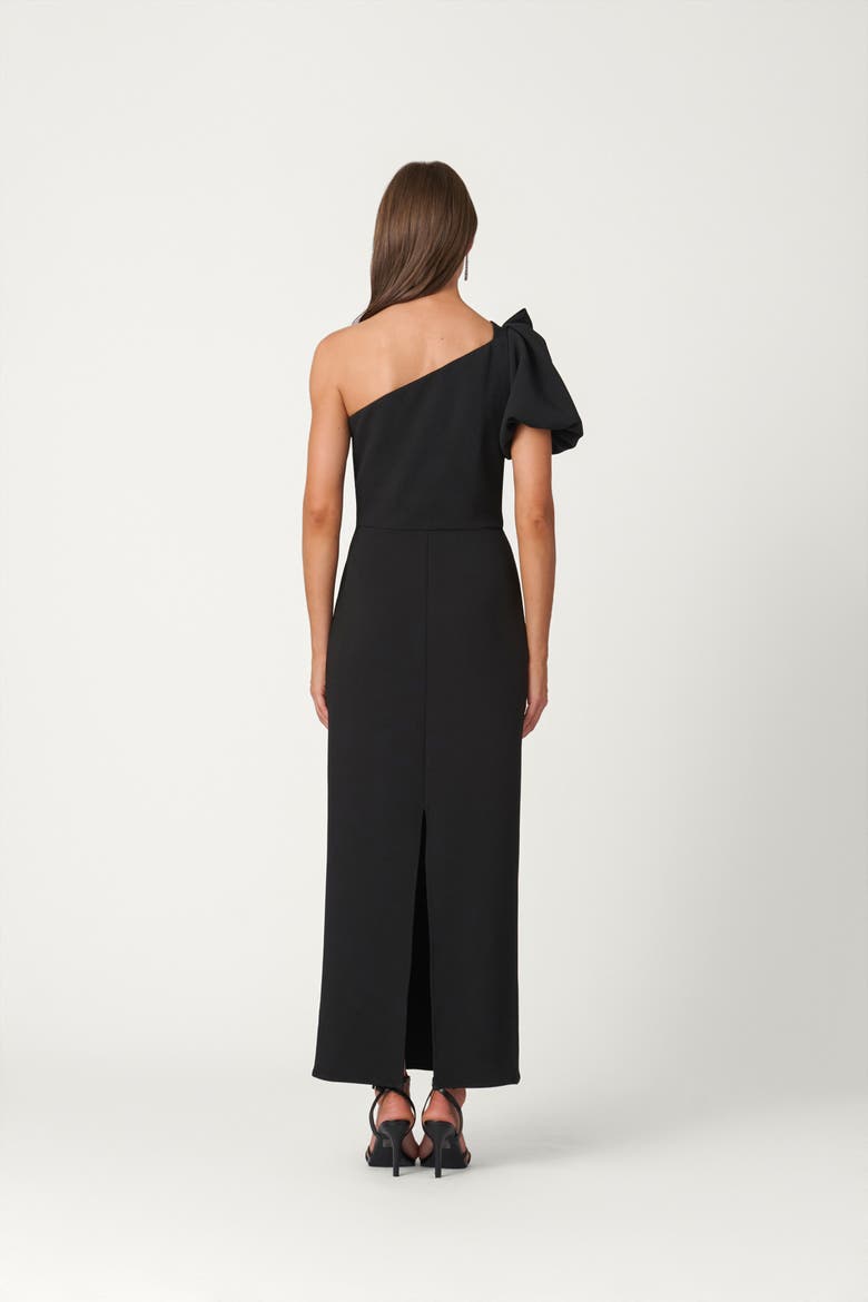 Midnight Embellished Crepe Perla Dress, Alternate, color, Jet