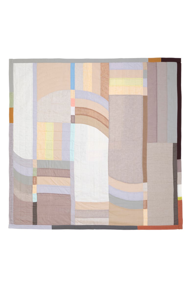 Thompson Street Studio Arc Cotton & Linen Blend Quilt, Main, color, 