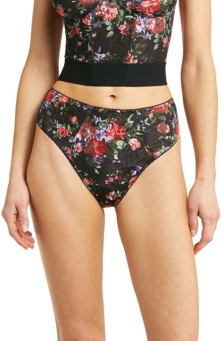 KILO BRAVA High Waist Floral Lace Panties, Main, color,