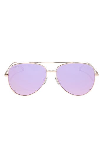Diff 63mm Scarlett Aviator Sunglasses In Purple