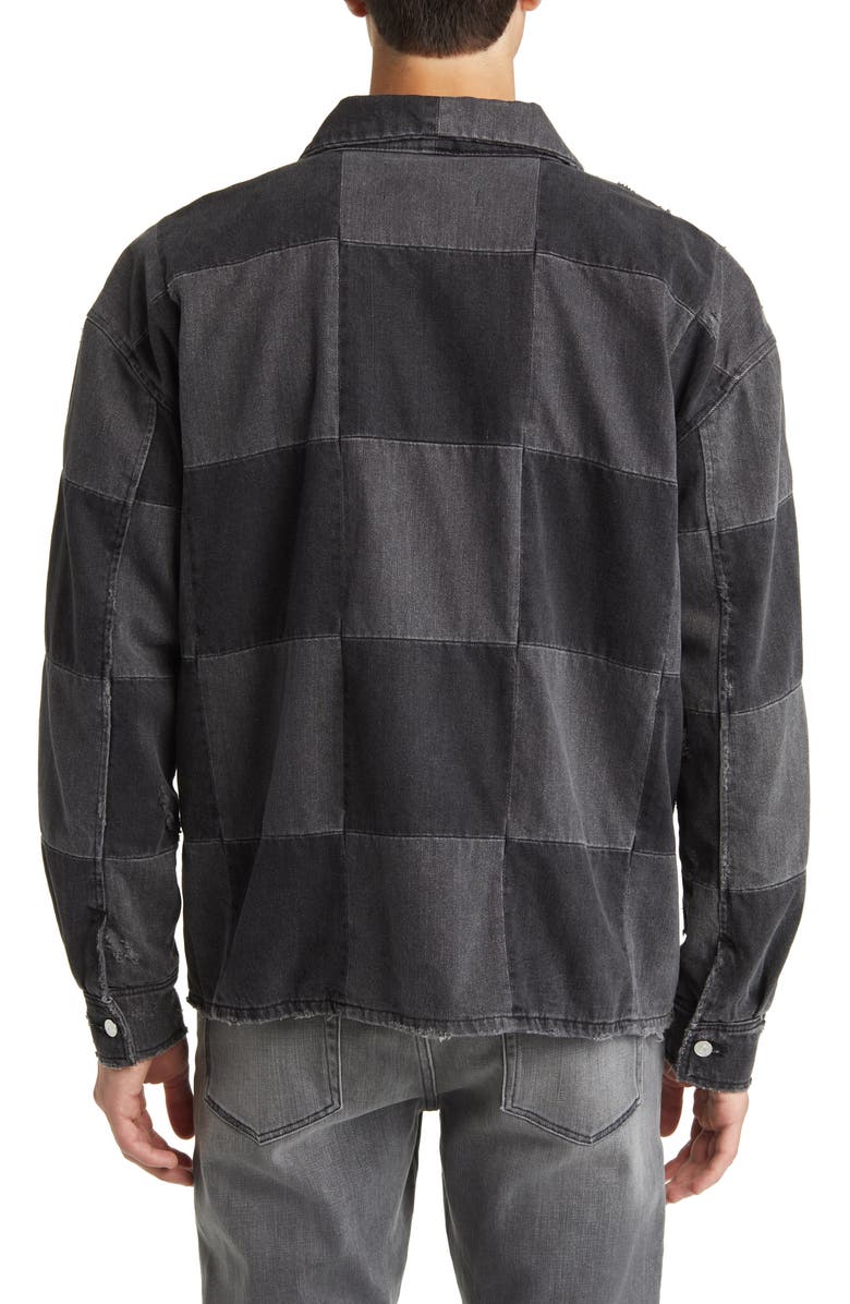 FRAME Checkerboard Denim Jacket, Alternate, color, 
