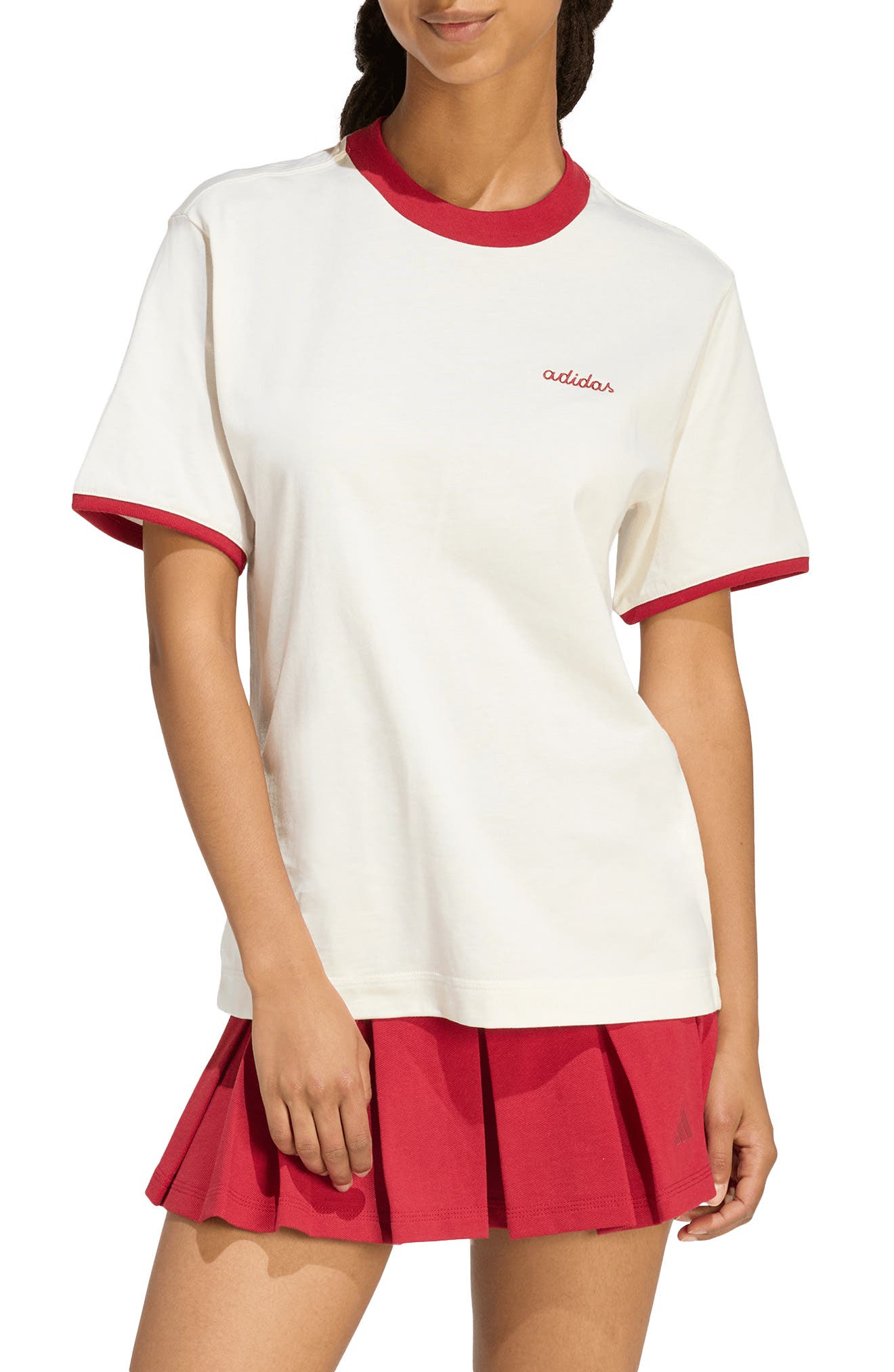 adidas Embroidered Logo Crewneck T-Shirt