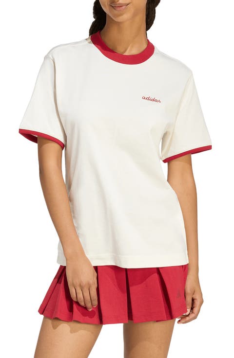 Embroidered Logo Crewneck T-Shirt