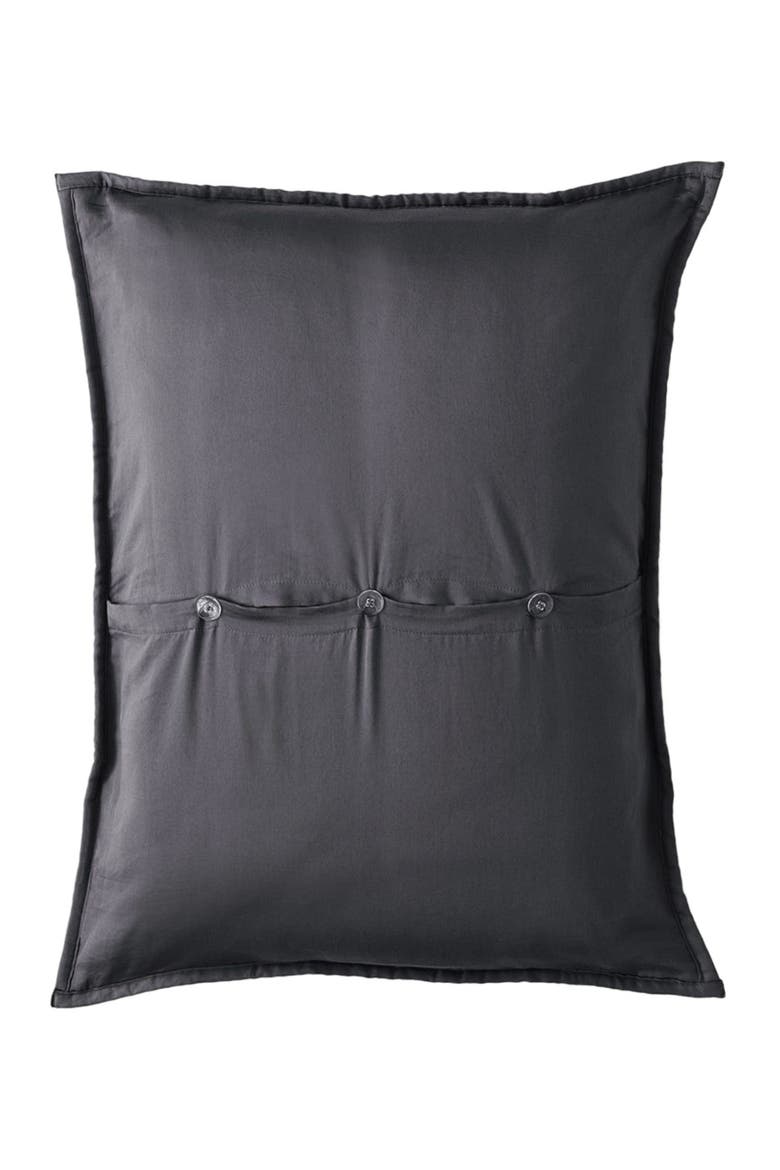 Organic Quilted Sham 2-Pack, Alternate, color, Charcoal