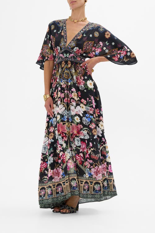 Camilla Midnight In Monserrate Ruffle-hem Midi Dress In Midnight In Monserrate